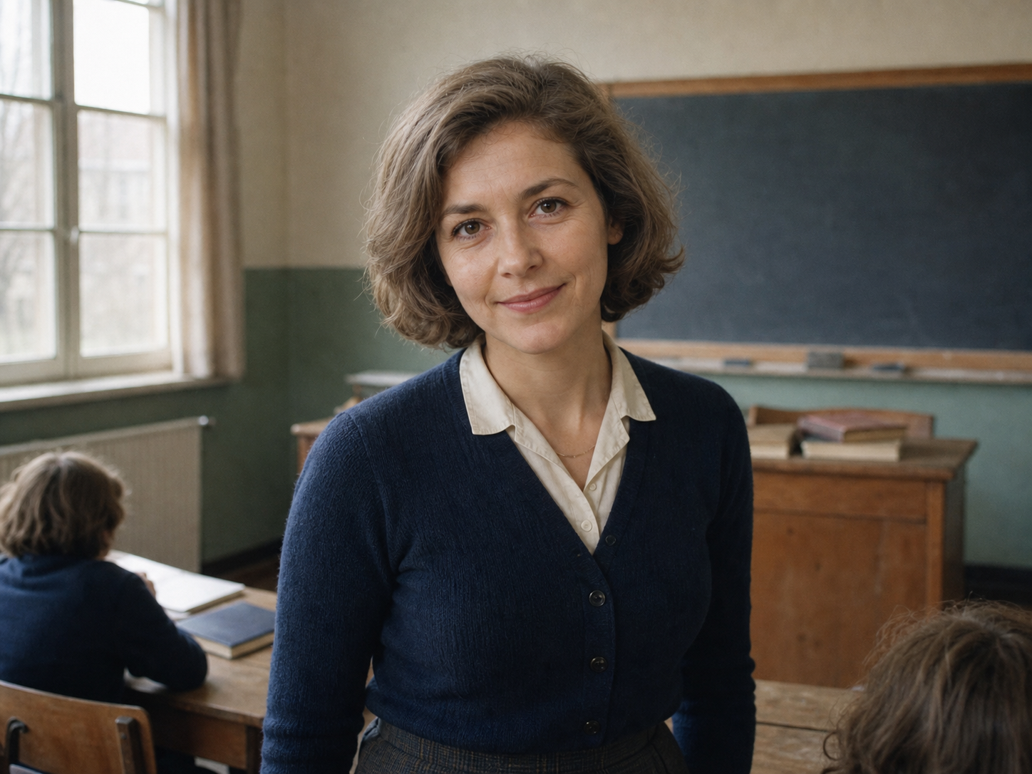 Fictieve archieffoto van Mara als jonge onderwijzeres
